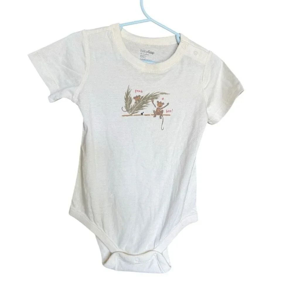 NWT Baby Boys Gap Monkey Peek A Boo Unisex Bodysuit - Sz 18-24 mo